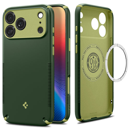 Funda MagSafe para Apple iPhone 18 Pro / 17 Pro, Spigen, Caseology Nano Pop Hybrid, Verde ACS12176