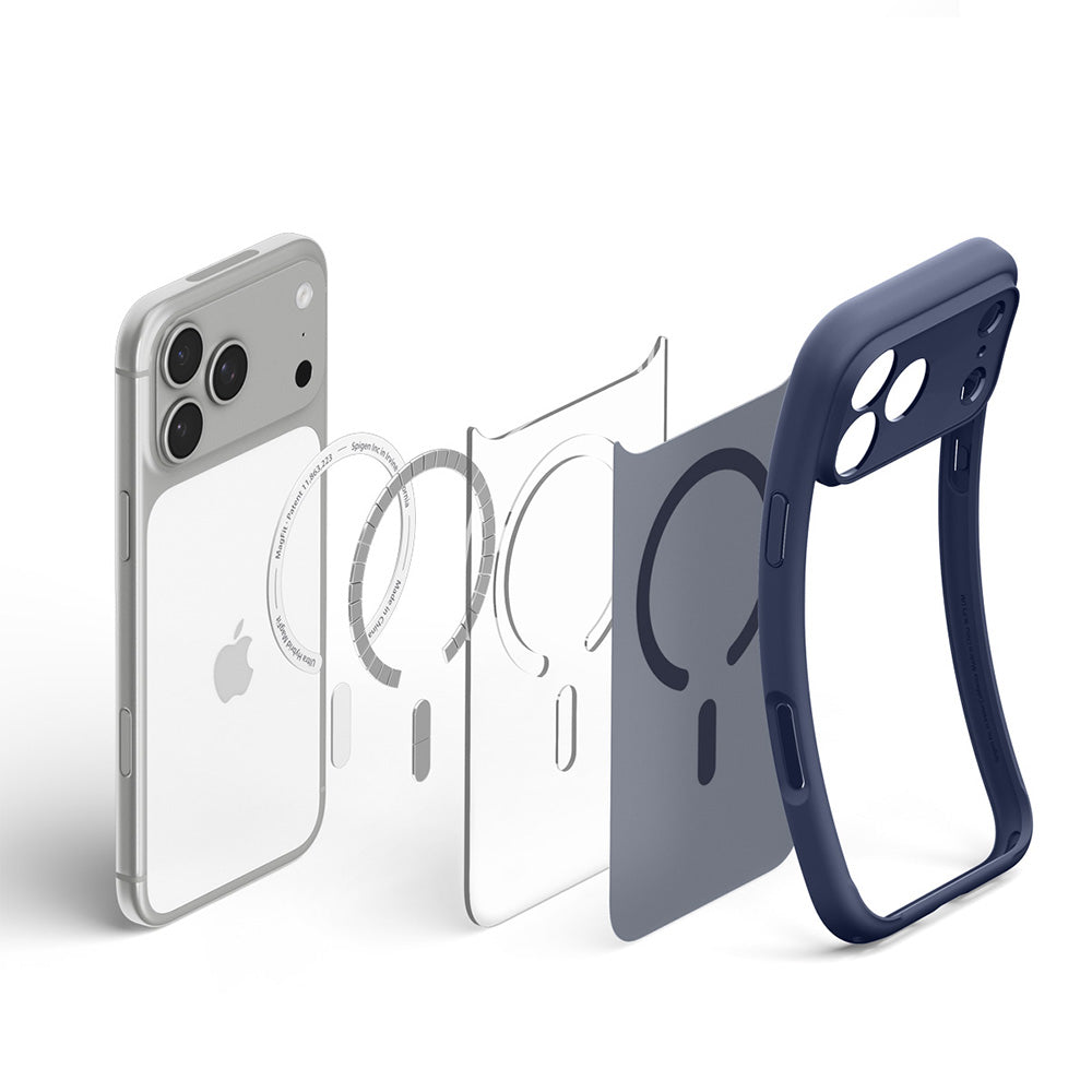 MagSafe Case for Apple iPhone 18 Pro / 17 Pro, Spigen, Ultra Hybrid, Satin Navy ACS11931