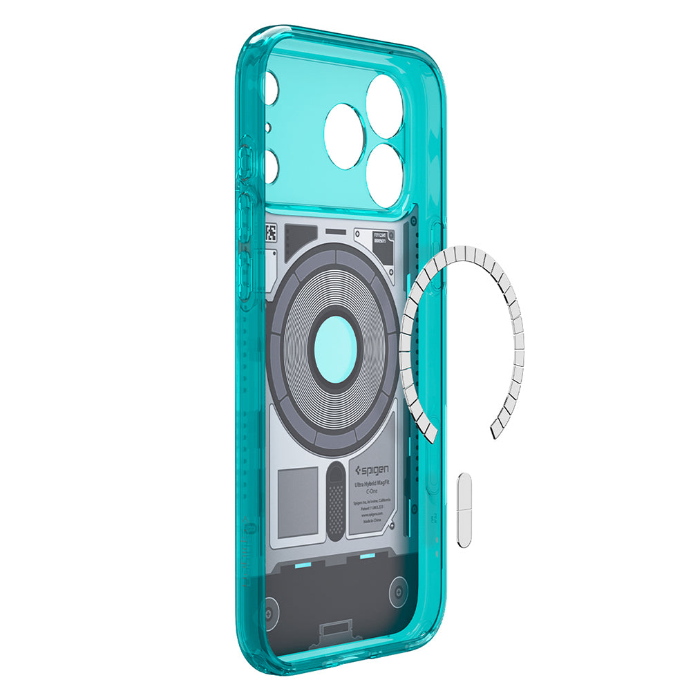 Funda MagSafe para Apple iPhone 18 Pro / 17 Pro, Spigen, Ultra Hybrid C-One, Turquesa ACS11985