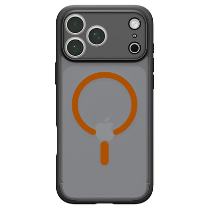 Funda MagSafe para Apple iPhone 18 Pro / 17 Pro, Spigen, Ultra Hybrid, Negra Naranja Satinada ACS12162