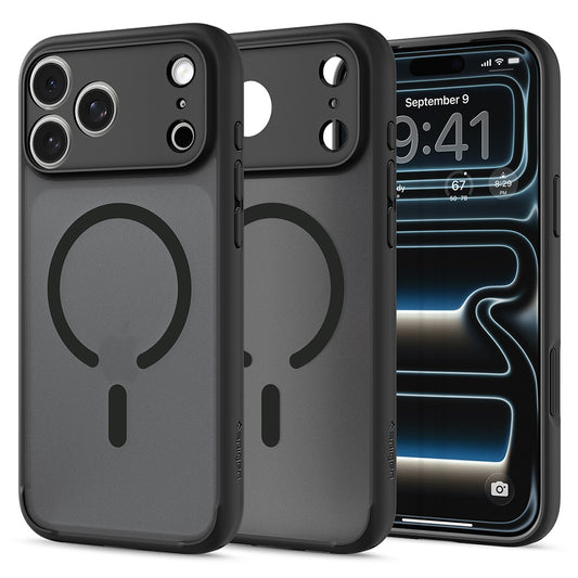 Funda MagSafe para Apple iPhone 18 Pro / 17 Pro, Spigen, Ultra Hybrid, Negra Satinada ACS12160