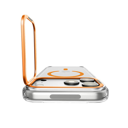 Funda MagSafe para Apple iPhone 18 Pro / 17 Pro, Spigen, Ultra Hybrid Optik S, Transparente Naranja ACS11923