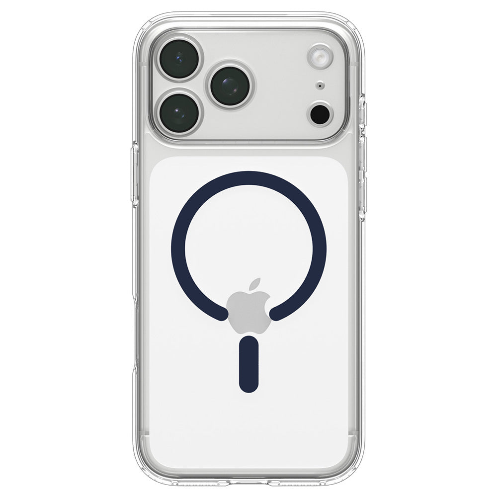 Funda MagSafe para Apple iPhone 18 Pro / 17 Pro, Spigen, Ultra Hybrid, Transparente Azul Marino ACS12158
