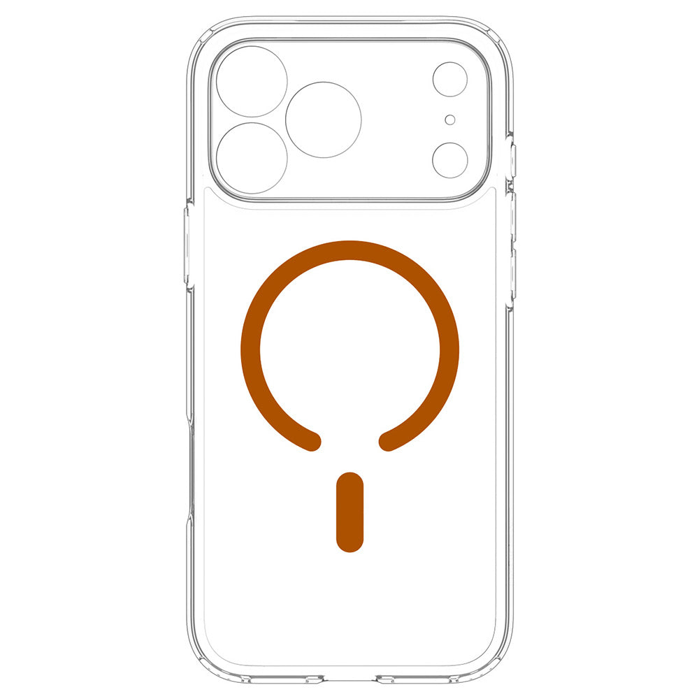 MagSafe Case for Apple iPhone 18 Pro / 17 Pro, Spigen, Ultra Hybrid, Transparent Orange ACS12159