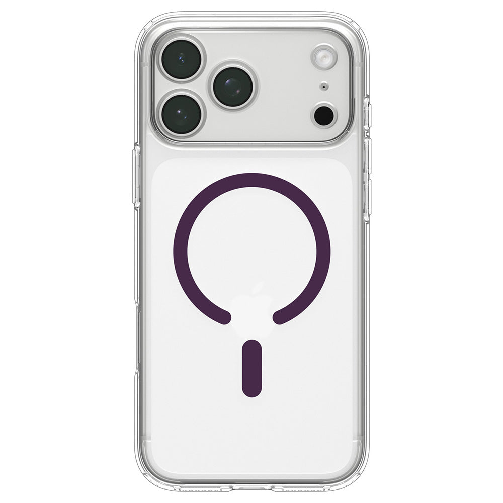 Funda MagSafe para Apple iPhone 18 Pro / 17 Pro, Spigen, Ultra Hybrid, color vino transparente ACS12335