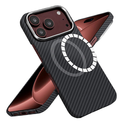 Funda MagSafe para Apple iPhone 18 Pro / 17 Pro, Techsuit, fibra de aramida, negra