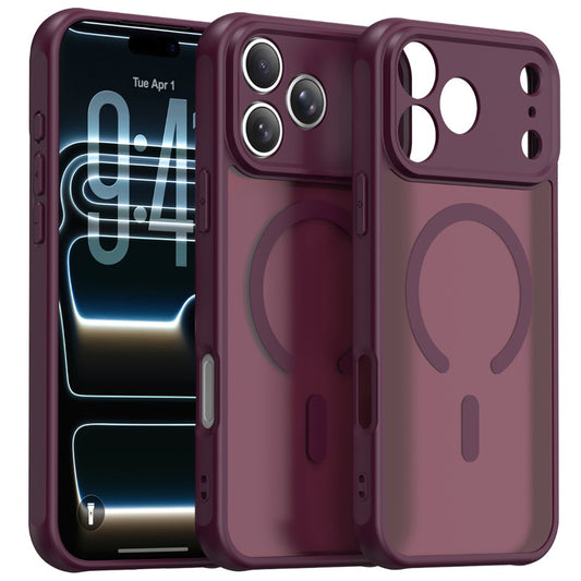 Funda MagSafe para Apple iPhone 18 Pro / 17 Pro, Techsuit, HaloFrost II, Granate Oscuro