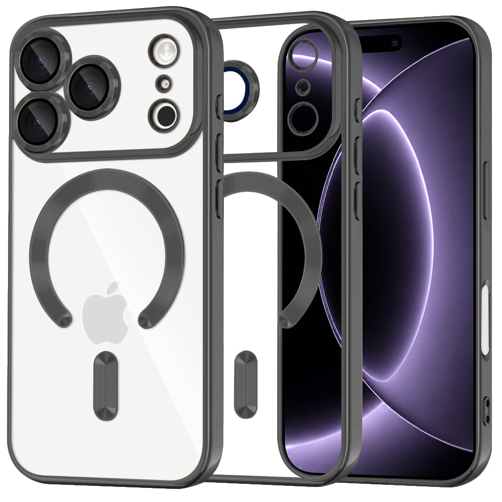 Funda MagSafe para Apple iPhone 18 Pro / 17 Pro, Techsuit, Luxury Crystal, Negra