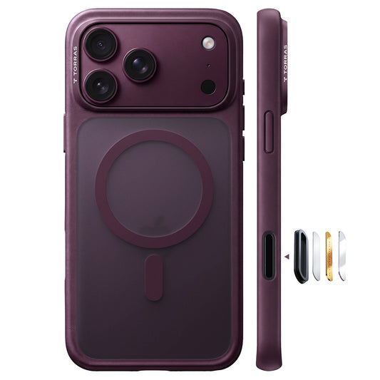 Funda MagSafe para Apple iPhone 18 Pro / 17 Pro, Torras, Guardian, Morado