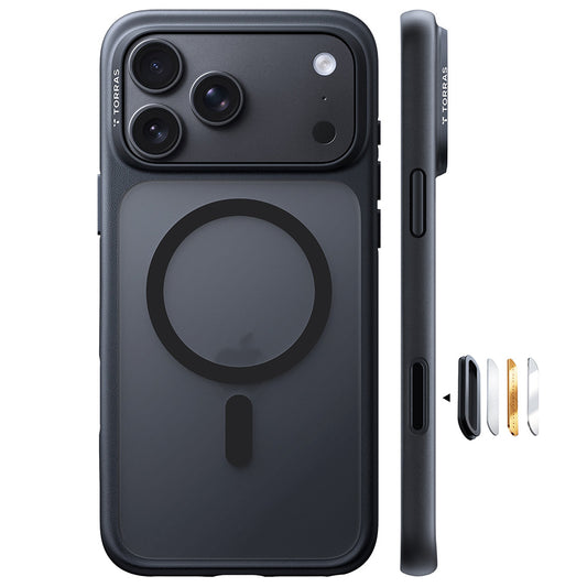 Funda MagSafe para Apple iPhone 18 Pro / 17 Pro, Torras, Guardian, Negra
