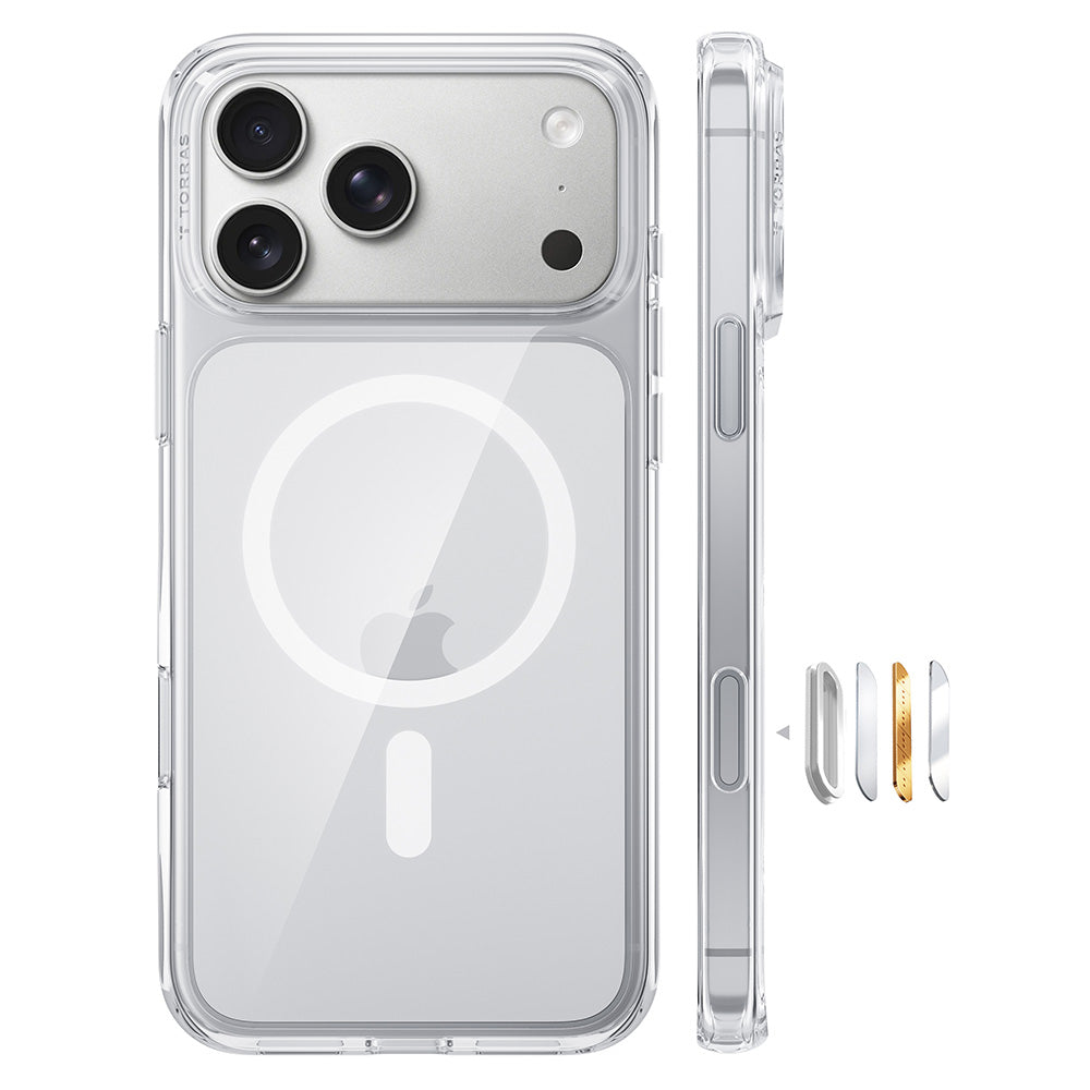 Funda MagSafe para Apple iPhone 18 Pro / 17 Pro, Torras, Guardian, Transparente