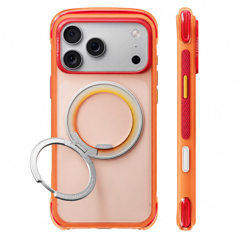 Funda MagSafe para Apple iPhone 18 Pro / 17 Pro, Torras, O3 Air Core, Naranja