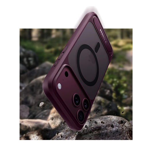 Funda MagSafe para Apple iPhone 18 Pro / 17 Pro, Torras, Ostand L1 Guardian, Morado
