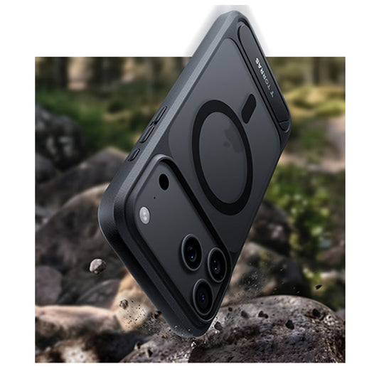 Funda MagSafe para Apple iPhone 18 Pro / 17 Pro, Torras, Ostand L1 Guardian, Negra
