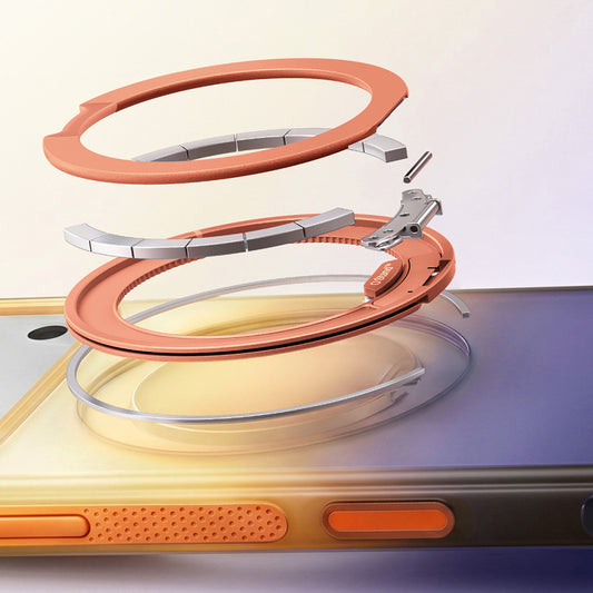 Funda MagSafe para Apple iPhone 18 Pro / 17 Pro, Torras, Ostand O3 Air Gradient, Azul Naranja