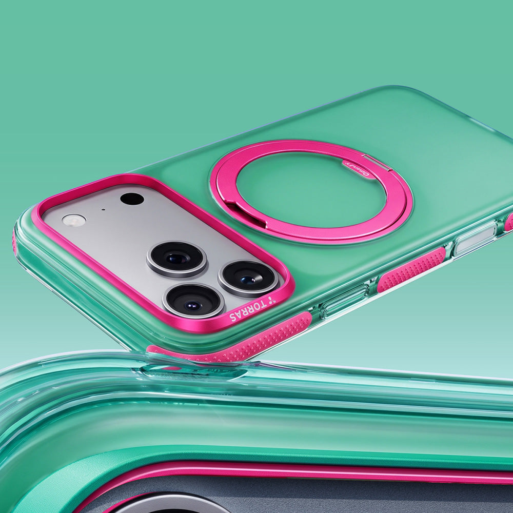 Funda MagSafe para Apple iPhone 18 Pro / 17 Pro, Torras, Ostand O3 Hue, Verde