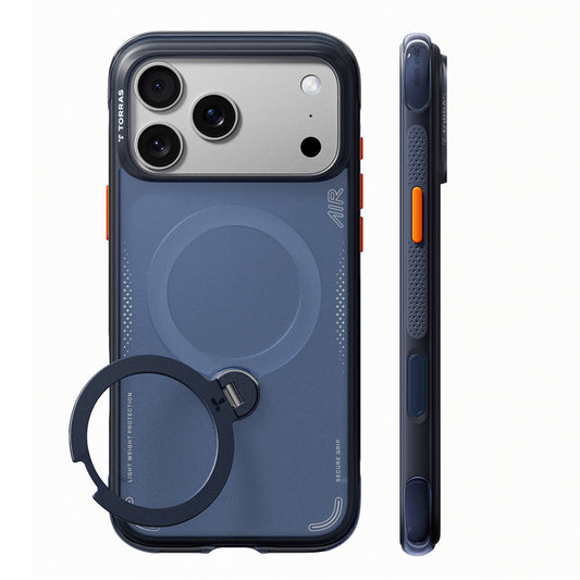 Funda MagSafe para Apple iPhone 18 Pro / 17 Pro, Torras, Ostand Q3 Air, Azul Oscuro