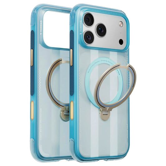 Funda MagSafe para Apple iPhone 18 Pro / 17 Pro, Torras, Ostand Q3 Air Football, Azul