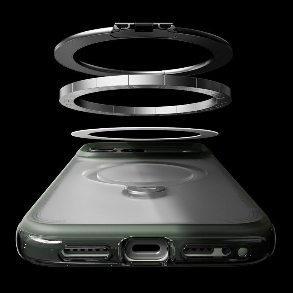 Funda MagSafe para Apple iPhone 18 Pro / 17 Pro, Torras, Ostand Q3 Air Football, Gris