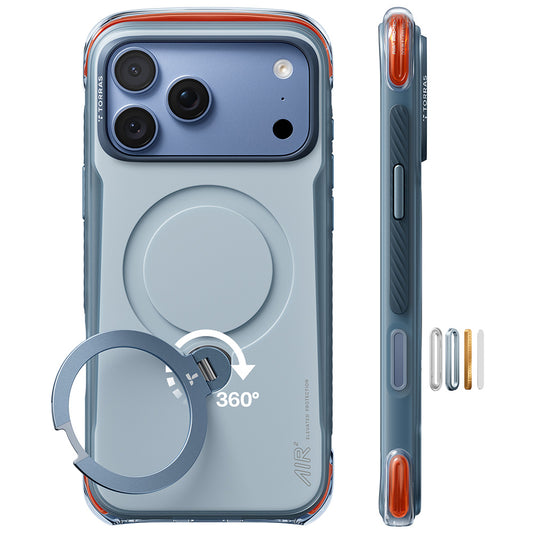 Funda MagSafe para Apple iPhone 18 Pro / 17 Pro, Torras, Ostand Q3 Air Pro, Azul