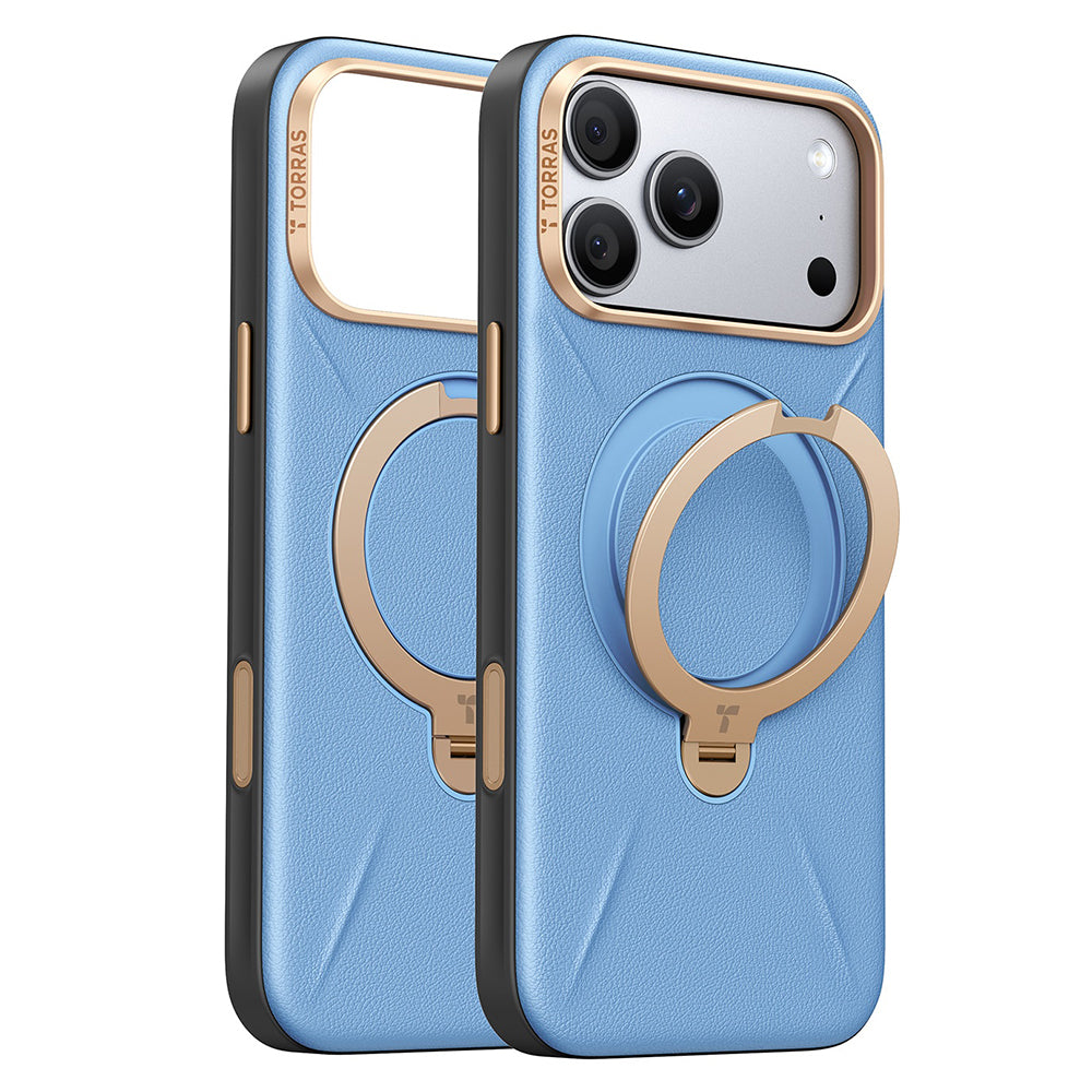 Funda MagSafe para Apple iPhone 18 Pro / 17 Pro, Torras, QPRO Leather, Azul