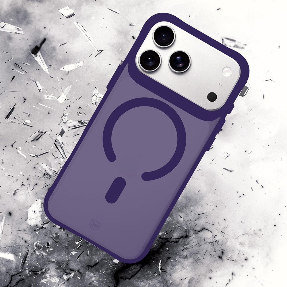 Funda MagSafe para Apple iPhone 18 Pro Max / 17 Pro Max, 3MK, Smoke MagCase, Morado