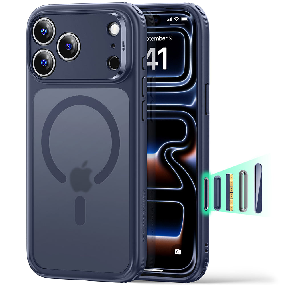Funda MagSafe para Apple iPhone 18 Pro Max / 17 Pro Max, ESR, Classic Hybrid, Azul Satinado