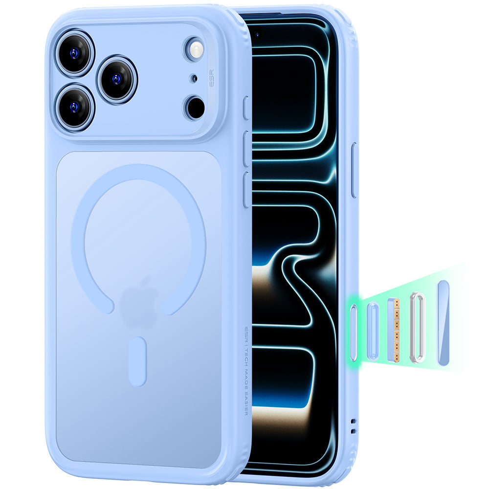 Funda MagSafe para Apple iPhone 18 Pro Max / 17 Pro Max, ESR, Classic Hybrid, Azul Satinado