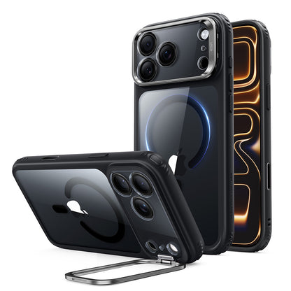 Funda MagSafe para Apple iPhone 18 Pro Max / 17 Pro Max, ESR, Classic Hybrid Kickstand, Negra Transparente