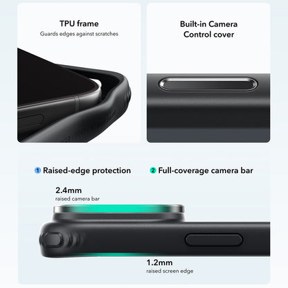 Funda MagSafe para Apple iPhone 18 Pro Max / 17 Pro Max, ESR, Classic Hybrid Kickstand, Negra Transparente