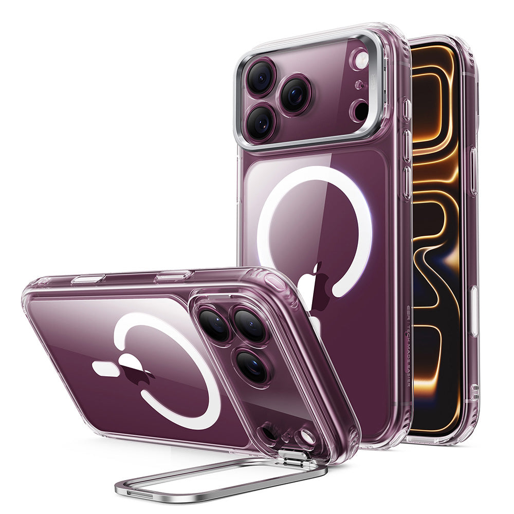 Funda MagSafe para Apple iPhone 18 Pro Max / 17 Pro Max, ESR, Classic Hybrid Kickstand, Transparente