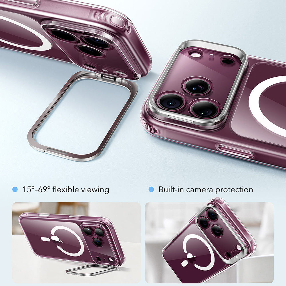Funda MagSafe para Apple iPhone 18 Pro Max / 17 Pro Max, ESR, Classic Hybrid Kickstand, Transparente