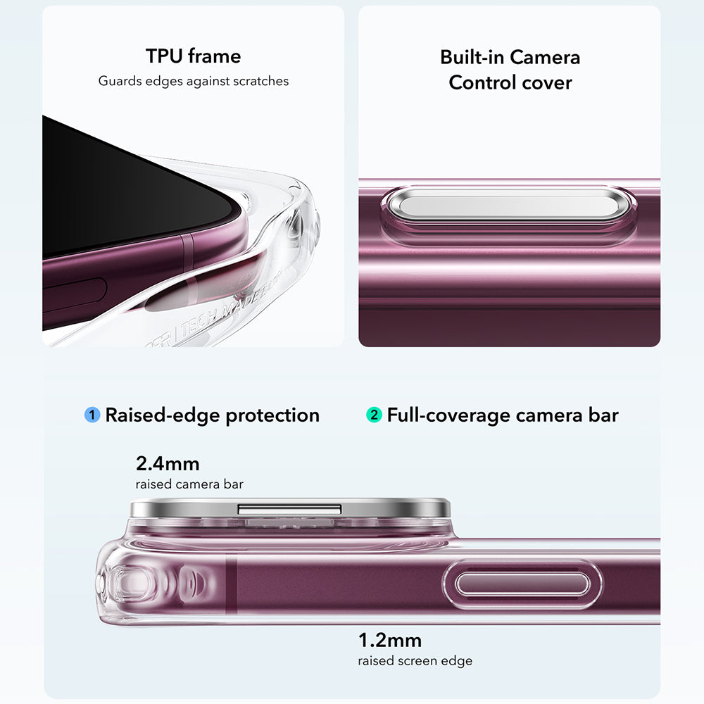 Funda MagSafe para Apple iPhone 18 Pro Max / 17 Pro Max, ESR, Classic Hybrid Kickstand, Transparente
