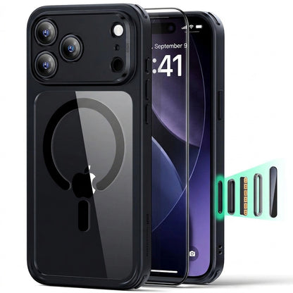 Funda MagSafe para Apple iPhone 18 Pro Max / 17 Pro Max, ESR, Classic Hybrid con Protector de Pantalla, Negra Transparente