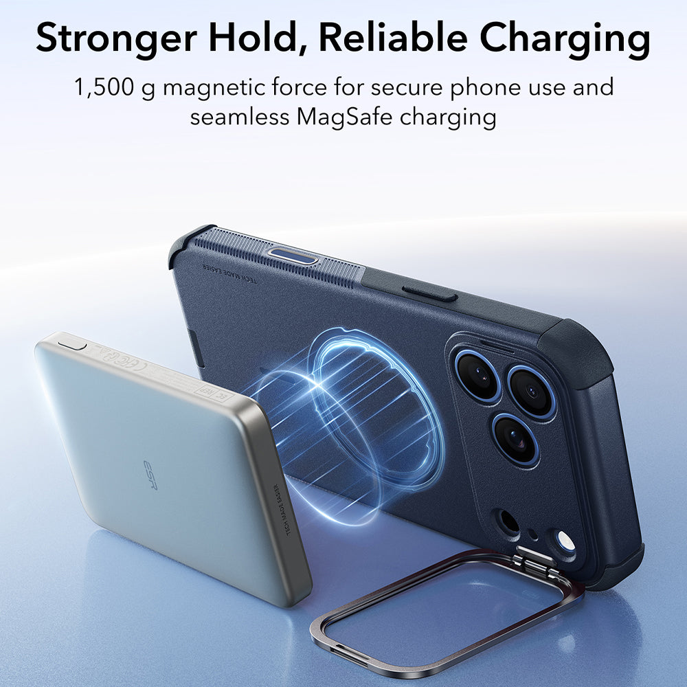 Funda MagSafe para Apple iPhone 18 Pro Max / 17 Pro Max, ESR, Cyber Armor Kickstand, Azul