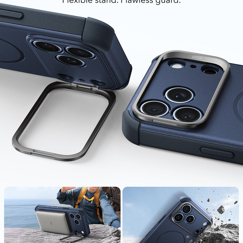 Funda MagSafe para Apple iPhone 18 Pro Max / 17 Pro Max, ESR, Cyber Armor Kickstand, Azul