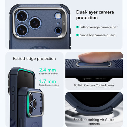 Funda MagSafe para Apple iPhone 18 Pro Max / 17 Pro Max, ESR, Cyber Armor Kickstand, Azul