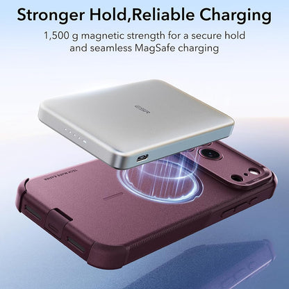 Funda MagSafe para Apple iPhone 18 Pro Max / 17 Pro Max, ESR, Cyber, Burdeos Oscuro Satinado
