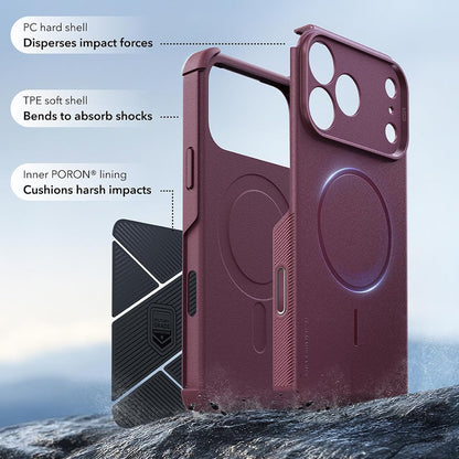 Funda MagSafe para Apple iPhone 18 Pro Max / 17 Pro Max, ESR, Cyber, Burdeos Oscuro Satinado