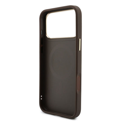 Funda MagSafe para Apple iPhone 18 Pro Max / 17 Pro Max, Guess, 4G Cardslot & Big Strap, Marrón