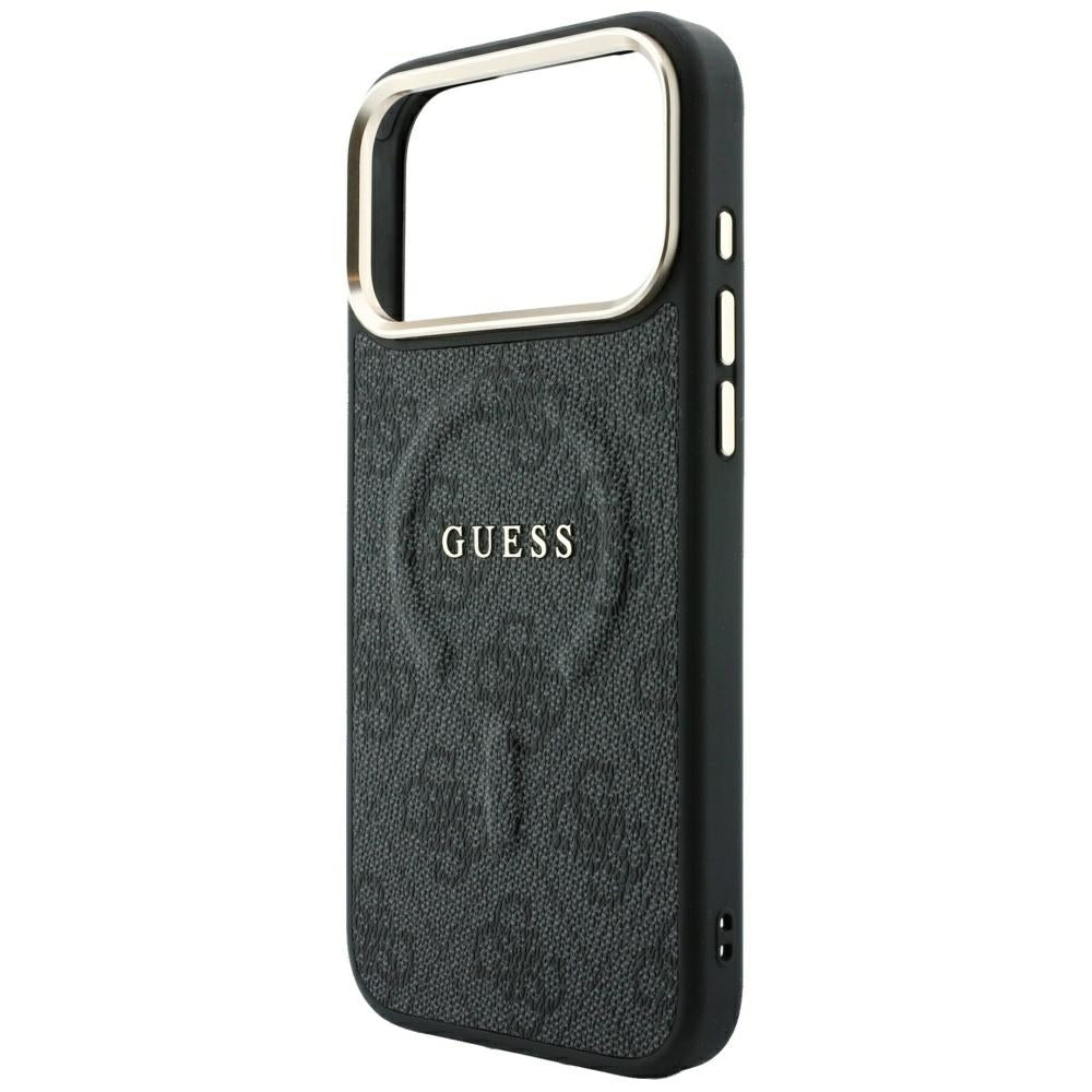 Funda MagSafe para Apple iPhone 18 Pro Max / 17 Pro Max, Guess, 4G Embossed Classic, Negra