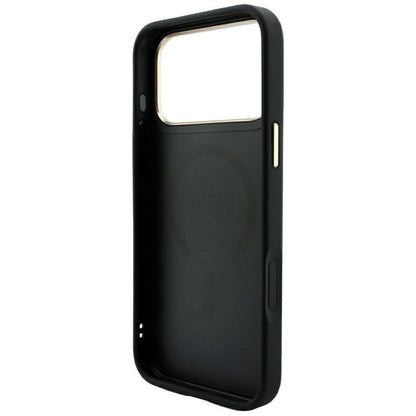 Funda MagSafe para Apple iPhone 18 Pro Max / 17 Pro Max, Guess, 4G Embossed Classic, Negra