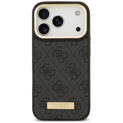 Funda MagSafe para Apple iPhone 18 Pro Max / 17 Pro Max, Guess, 4G Logo Plate, negra