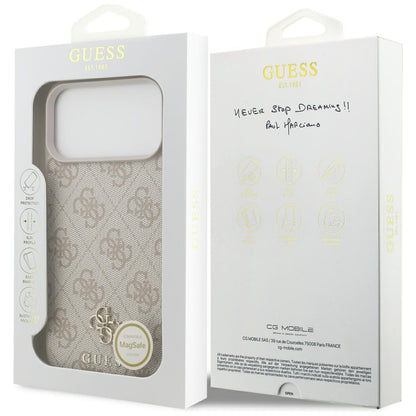 Funda MagSafe para Apple iPhone 18 Pro Max / 17 Pro Max, Guess, 4G Small and Classic, Rosa
