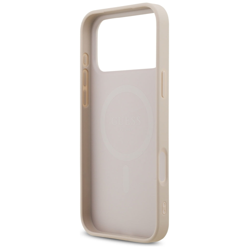 Funda MagSafe para Apple iPhone 18 Pro Max / 17 Pro Max, Guess, 4G Small and Classic, Rosa