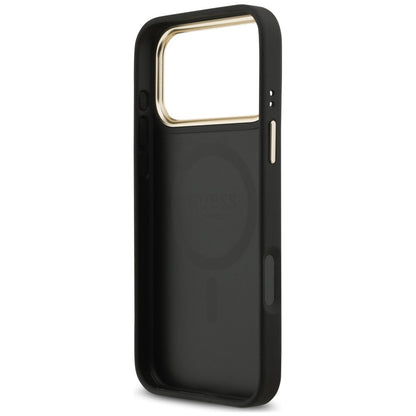 MagSafe Case for Apple iPhone 18 Pro Max / 17 Pro Max, Guess, 4G Strass Logo, Black