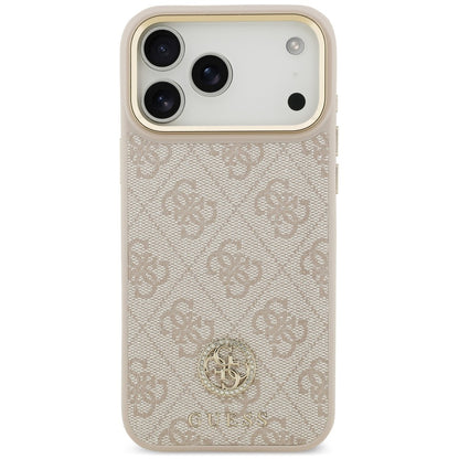 MagSafe Case for Apple iPhone 18 Pro Max / 17 Pro Max, Guess, 4G Strass Logo, Pink
