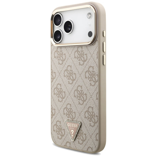 Funda MagSafe para Apple iPhone 18 Pro Max / 17 Pro Max, Guess, Logo Triángulo 4G, Rosa