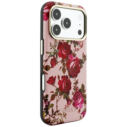 Funda MagSafe para Apple iPhone 18 Pro Max / 17 Pro Max, Guess, Blossom Roses Print, Rosa