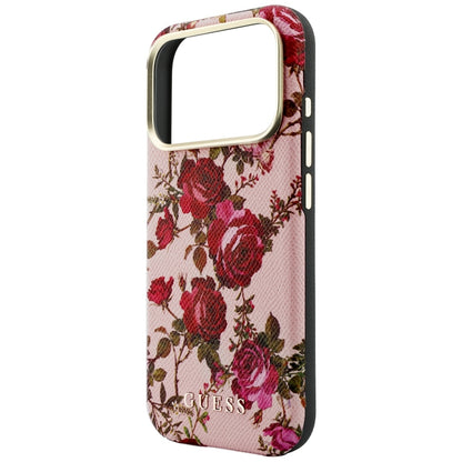 Funda MagSafe para Apple iPhone 18 Pro Max / 17 Pro Max, Guess, Blossom Roses Print, Rosa